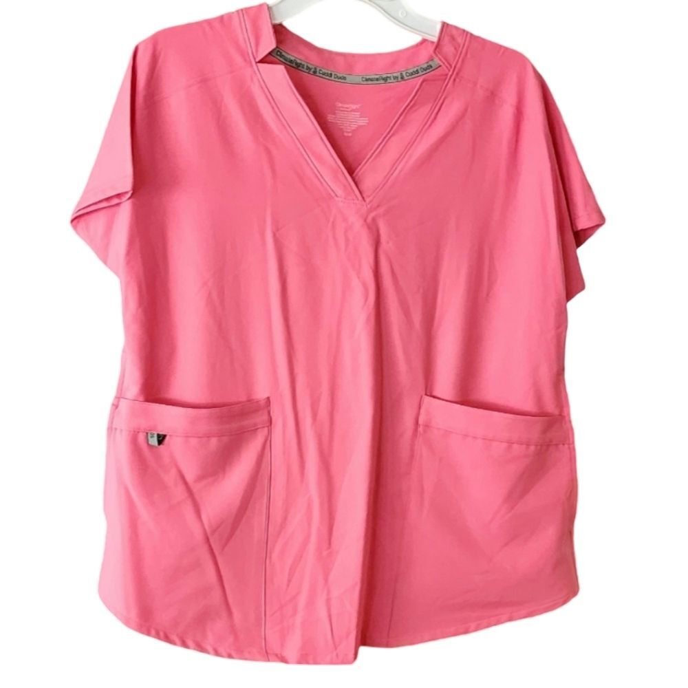 NWT Cuddle Duds Climate Right Coral Scrub Top Women's Medium